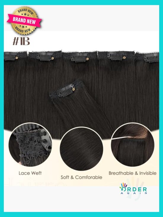 6 Clips Mini Real Human Hair Extensions 10 Inch Lightweight Volume Boost main image 5